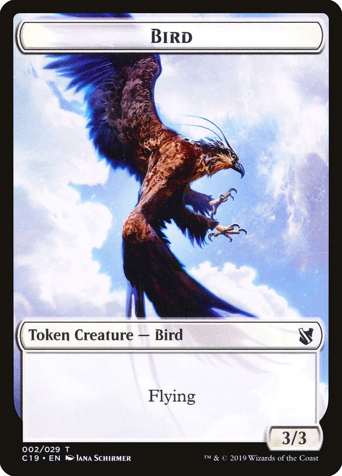 Bird Token (002/029) [Commander 2019 Tokens] | Deep Dive Games St. Marys