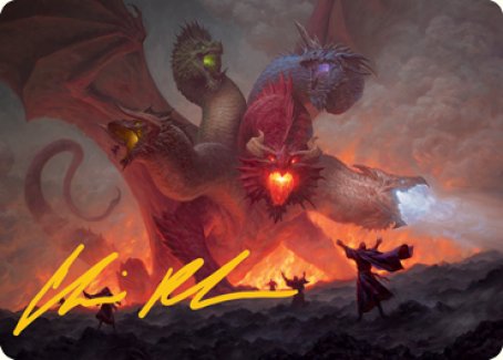 Tiamat Art Card (Gold-Stamped Signature) [Dungeons & Dragons: Adventures in the Forgotten Realms Art Series] | Deep Dive Games St. Marys