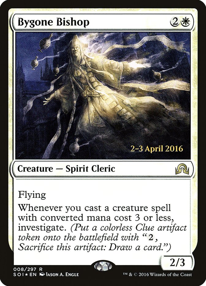 Bygone Bishop [Shadows over Innistrad Prerelease Promos] | Deep Dive Games St. Marys