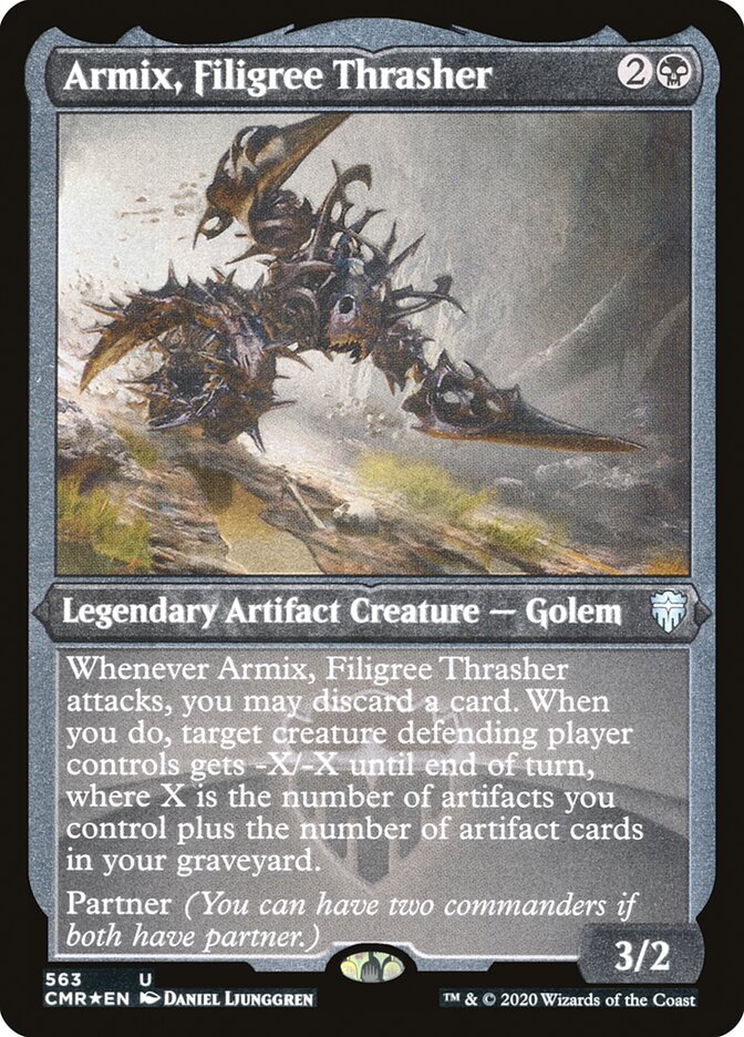 Armix, Filigree Thrasher (Etched) [Commander Legends] | Deep Dive Games St. Marys