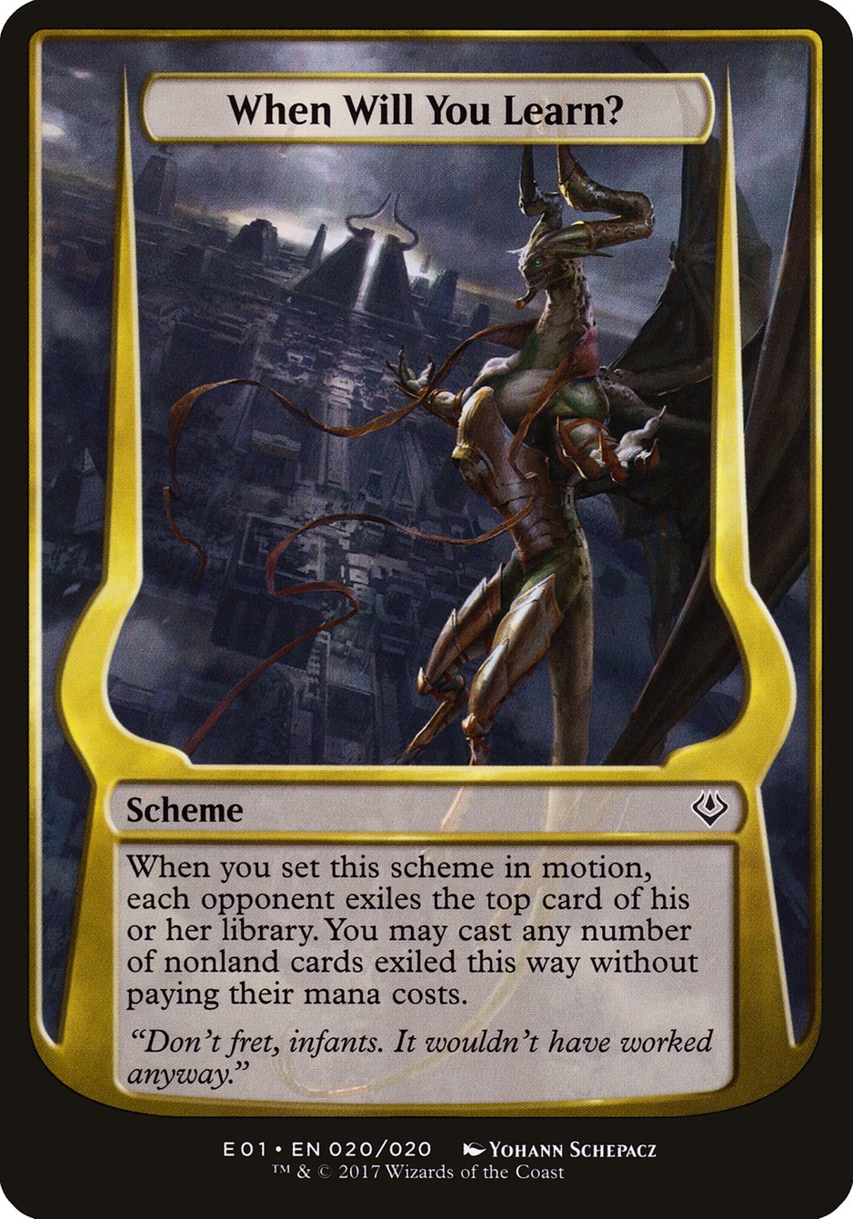 When Will You Learn? (Schemes) [Archenemy: Nicol Bolas Schemes] | Deep Dive Games St. Marys
