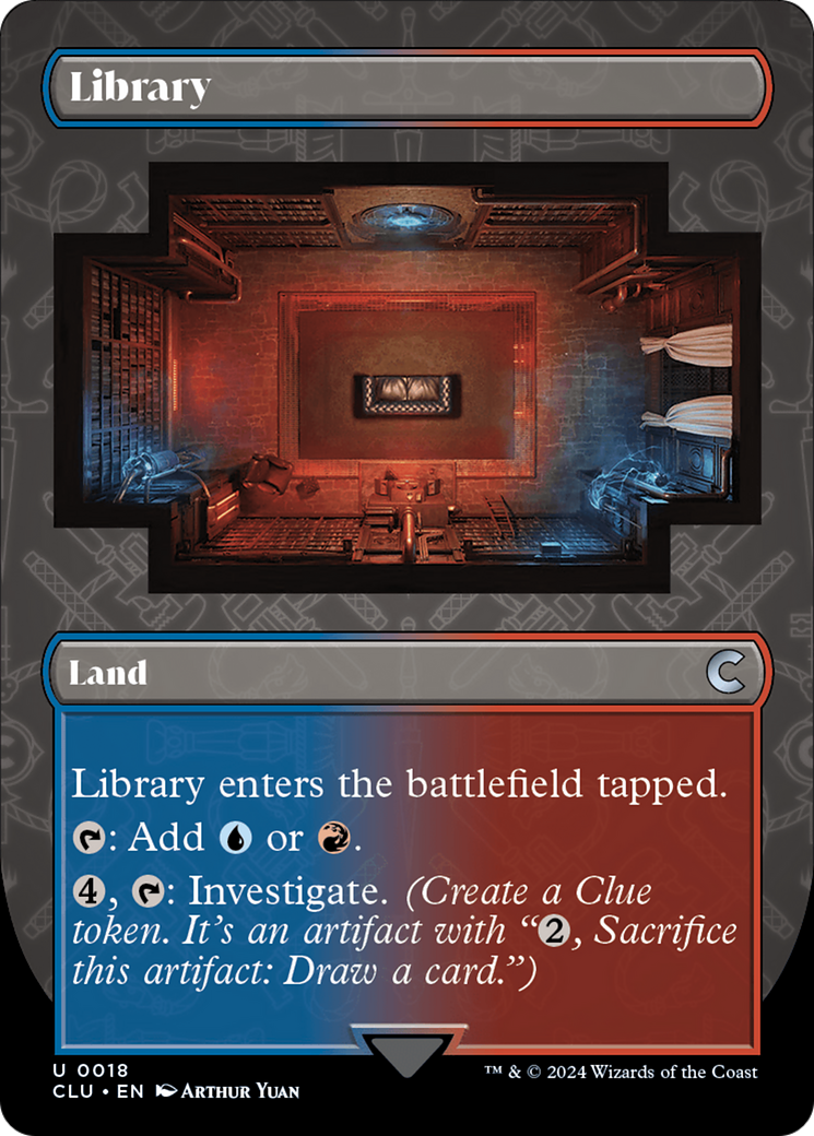 Library (Borderless) [Ravnica: Clue Edition] | Deep Dive Games St. Marys