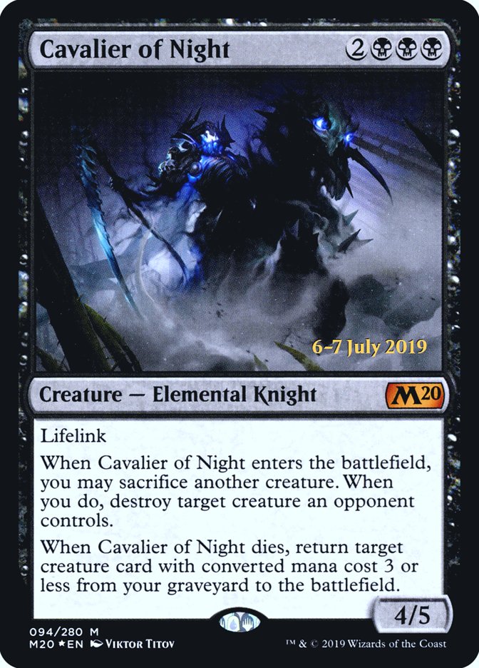 Cavalier of Night [Core Set 2020 Prerelease Promos] | Deep Dive Games St. Marys