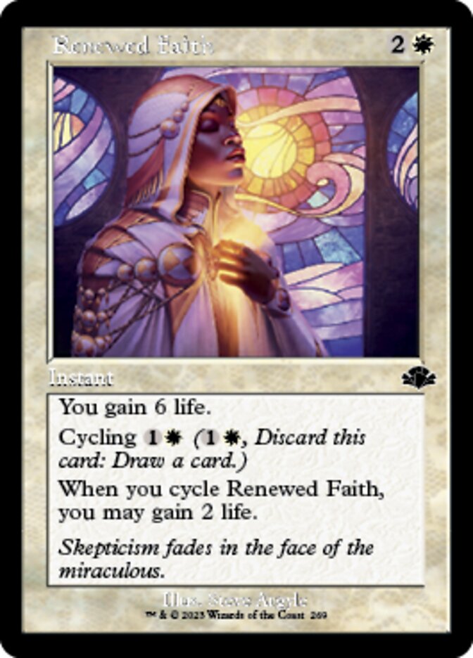 Renewed Faith (Retro) [Dominaria Remastered] | Deep Dive Games St. Marys