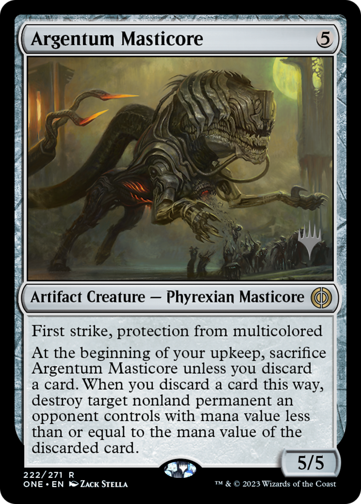 Argentum Masticore (Promo Pack) [Phyrexia: All Will Be One Promos] | Deep Dive Games St. Marys