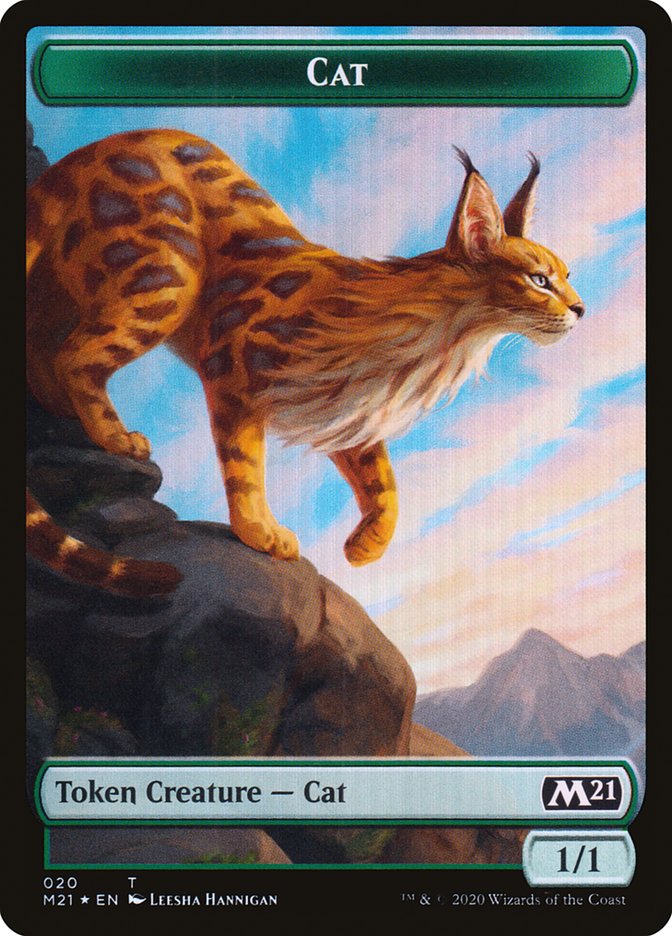 Beast // Cat (020) Double-Sided Token [Core Set 2021 Tokens] | Deep Dive Games St. Marys