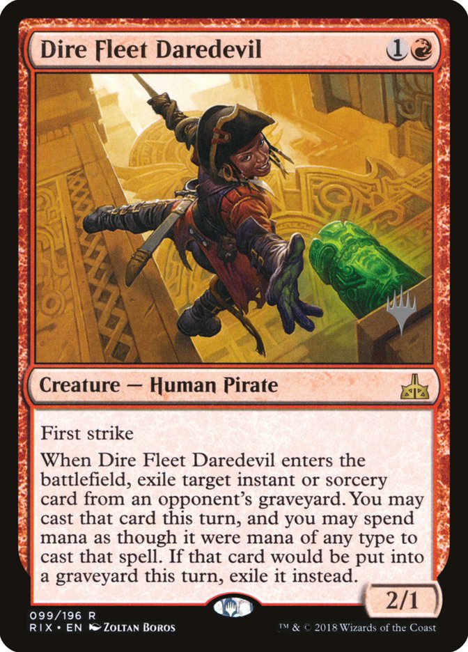 Dire Fleet Daredevil (Promo Pack) [Rivals of Ixalan Promos] | Deep Dive Games St. Marys