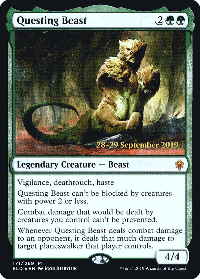 Questing Beast [Throne of Eldraine Prerelease Promos] | Deep Dive Games St. Marys