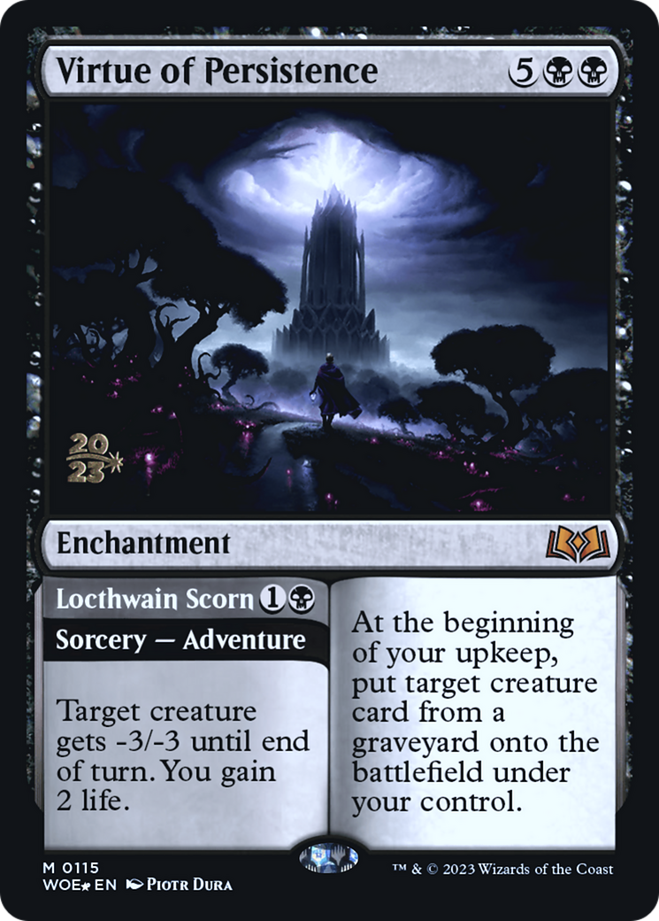 Virtue of Persistence // Locthwain Scorn [Wilds of Eldraine Prerelease Promos] | Deep Dive Games St. Marys