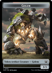 Golem // Blood Double-Sided Token [March of the Machine Commander Tokens] | Deep Dive Games St. Marys