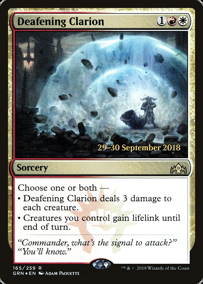 Deafening Clarion [Guilds of Ravnica Prerelease Promos] | Deep Dive Games St. Marys