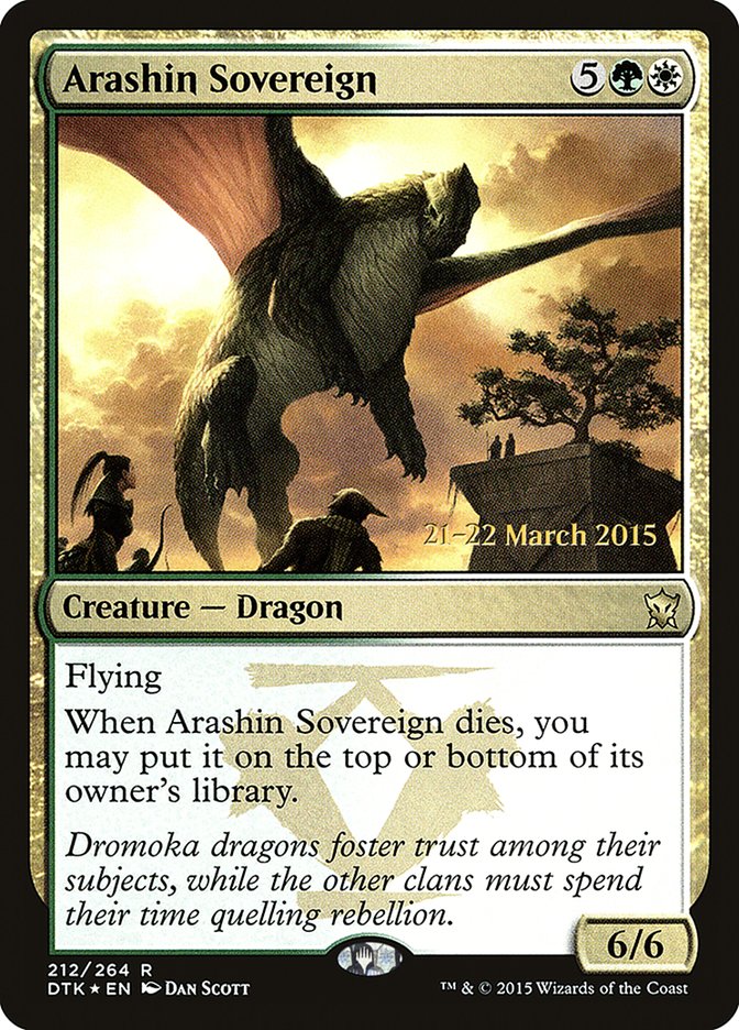 Arashin Sovereign [Dragons of Tarkir Prerelease Promos] | Deep Dive Games St. Marys