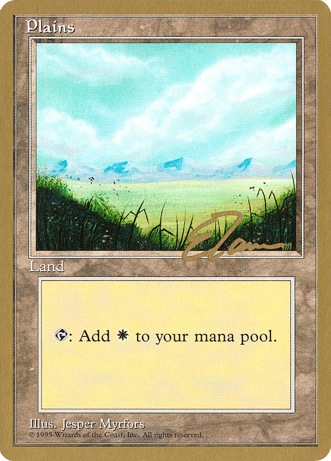 Plains (et366) (Eric Tam) [Pro Tour Collector Set] | Deep Dive Games St. Marys