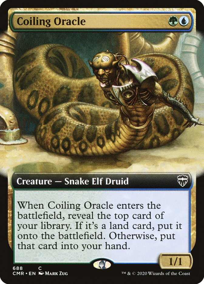 Coiling Oracle (Extended Art) [Commander Legends] | Deep Dive Games St. Marys