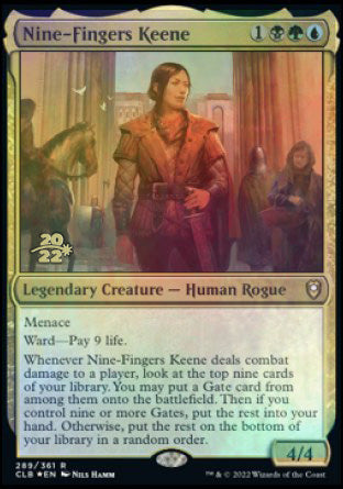 Nine-Fingers Keene [Commander Legends: Battle for Baldur's Gate Prerelease Promos] | Deep Dive Games St. Marys