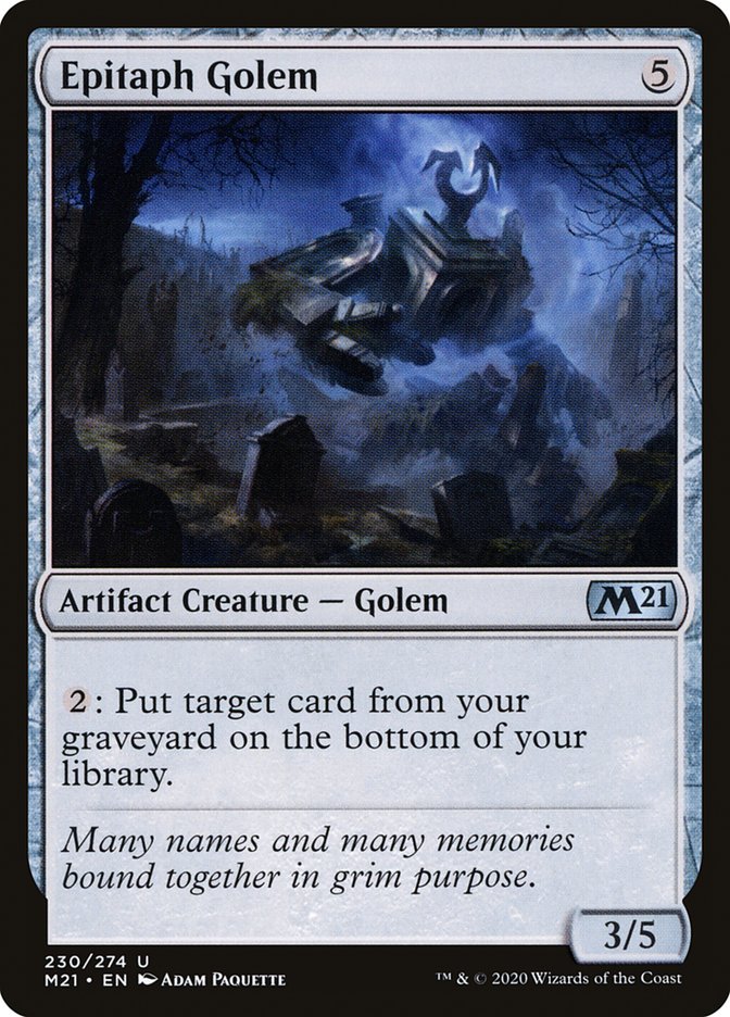 Epitaph Golem [Core Set 2021] | Deep Dive Games St. Marys