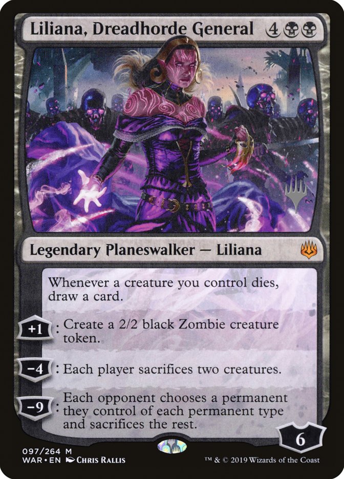 Liliana, Dreadhorde General (Promo Pack) [War of the Spark Promos] | Deep Dive Games St. Marys