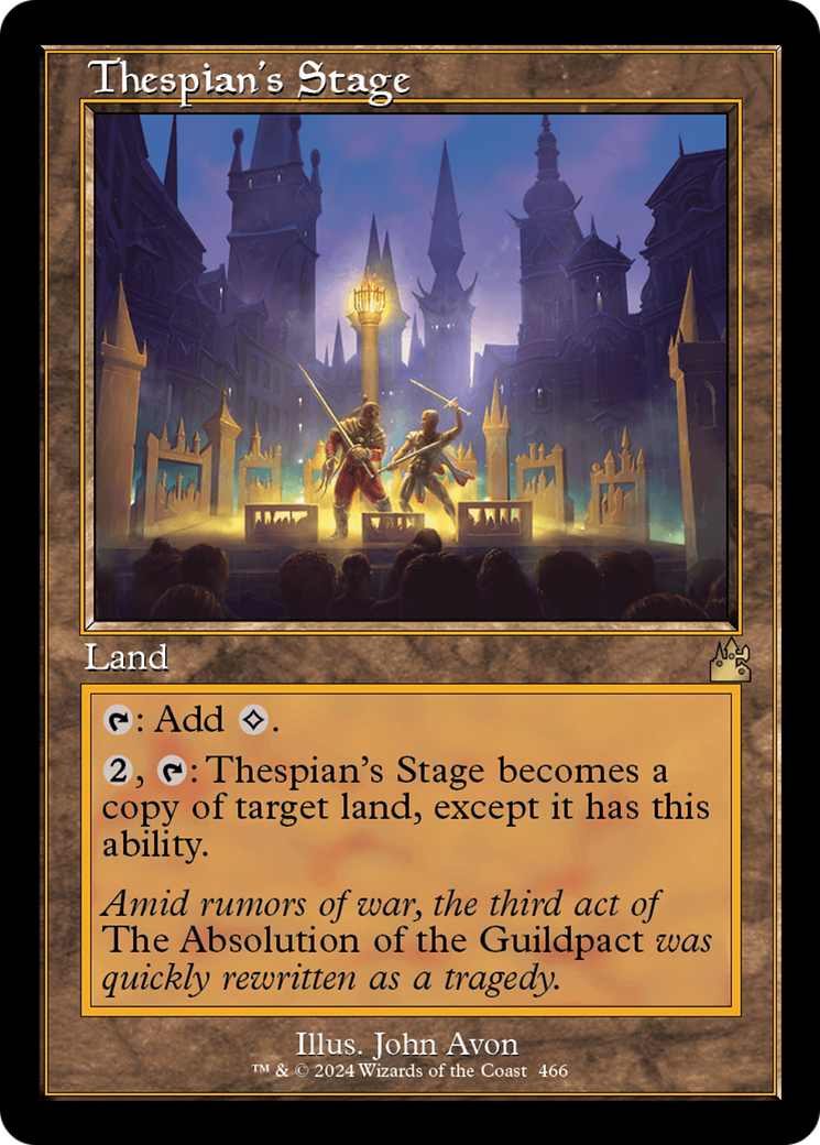 Thespian's Stage (Retro Frame) [Ravnica Remastered] | Deep Dive Games St. Marys