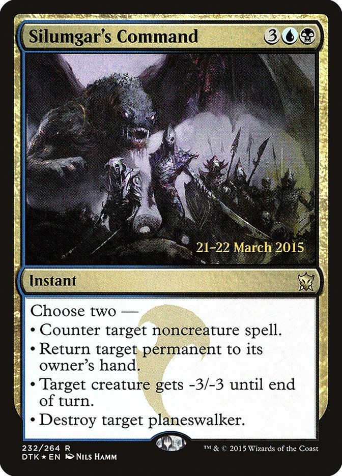 Silumgar's Command [Dragons of Tarkir Prerelease Promos] | Deep Dive Games St. Marys