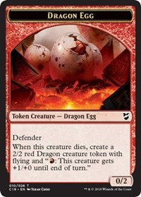 Dragon Egg // Dragon Double-Sided Token [Commander 2018 Tokens] | Deep Dive Games St. Marys