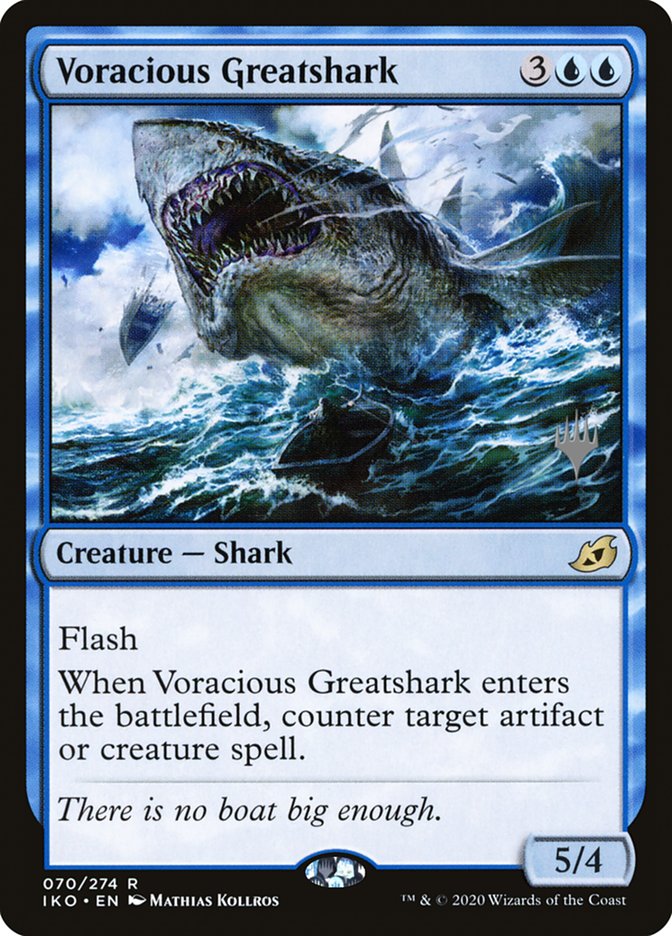 Voracious Greatshark (Promo Pack) [Ikoria: Lair of Behemoths Promos] | Deep Dive Games St. Marys