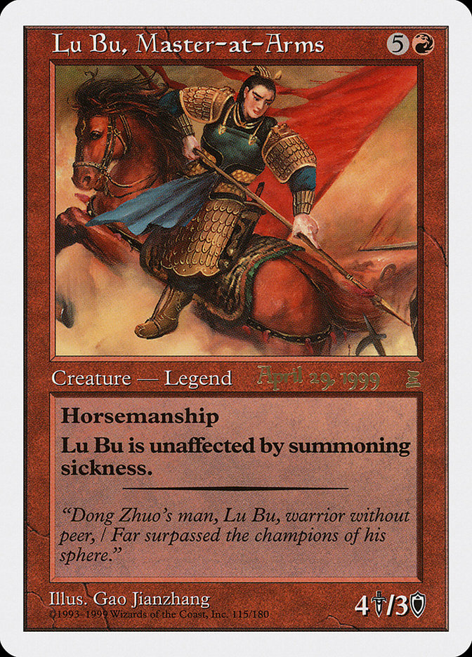 Lu Bu, Master-at-Arms (April 29, 1999) [Portal Three Kingdoms Promos] | Deep Dive Games St. Marys