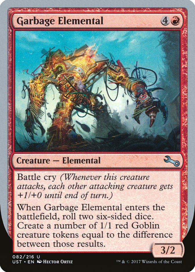 Garbage Elemental (3/2 Creature) [Unstable] | Deep Dive Games St. Marys