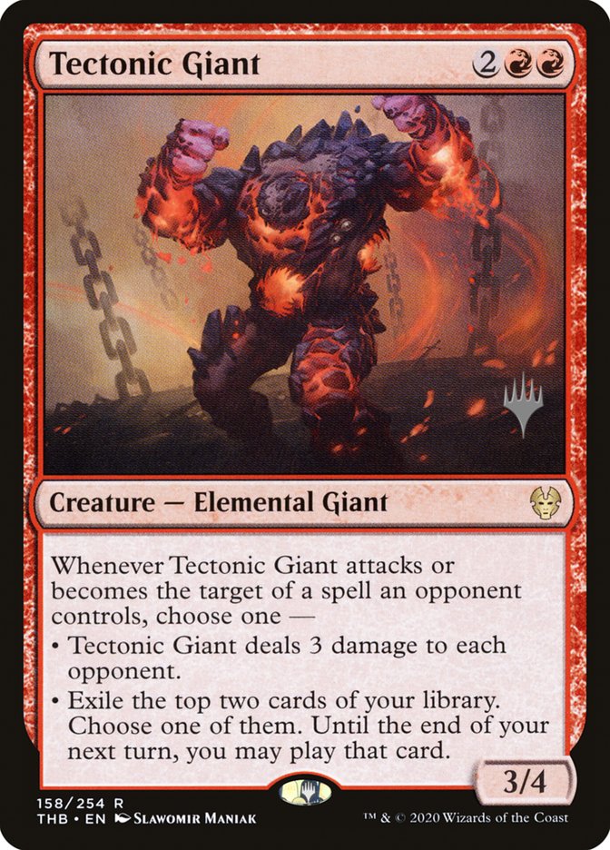 Tectonic Giant (Promo Pack) [Theros Beyond Death Promos] | Deep Dive Games St. Marys