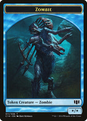 Fish // Zombie (011/036) Double-Sided Token [Commander 2014 Tokens] | Deep Dive Games St. Marys