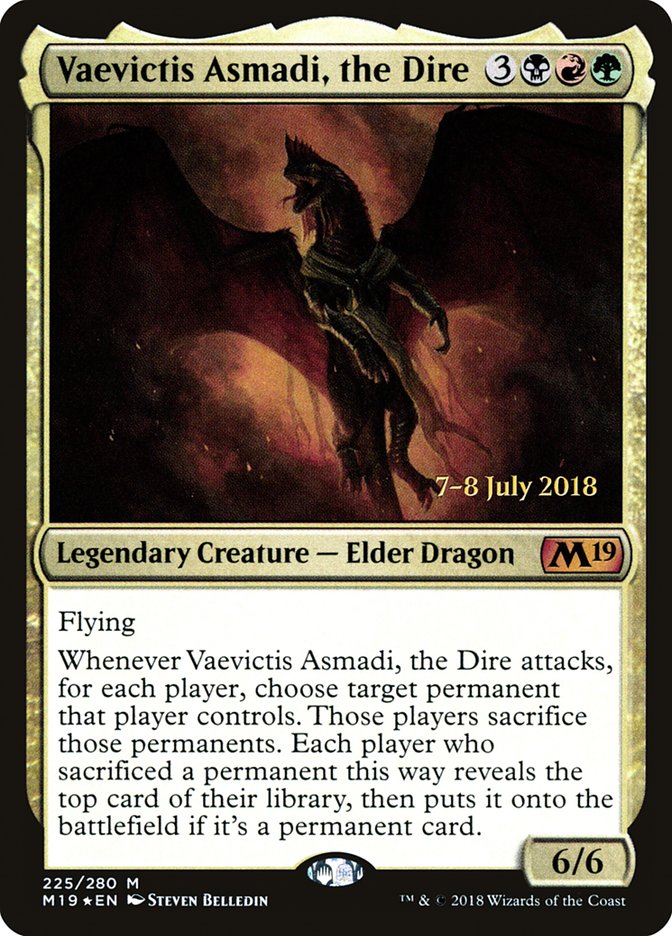 Vaevictis Asmadi, the Dire [Core Set 2019 Prerelease Promos] | Deep Dive Games St. Marys