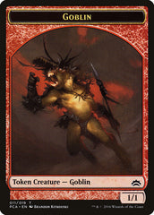 Saproling // Goblin Double-Sided Token [Planechase Anthology Tokens] | Deep Dive Games St. Marys