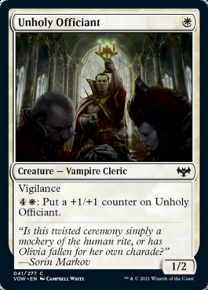 Unholy Officiant [Innistrad: Crimson Vow] | Deep Dive Games St. Marys