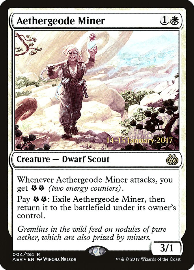 Aethergeode Miner [Aether Revolt Prerelease Promos] | Deep Dive Games St. Marys