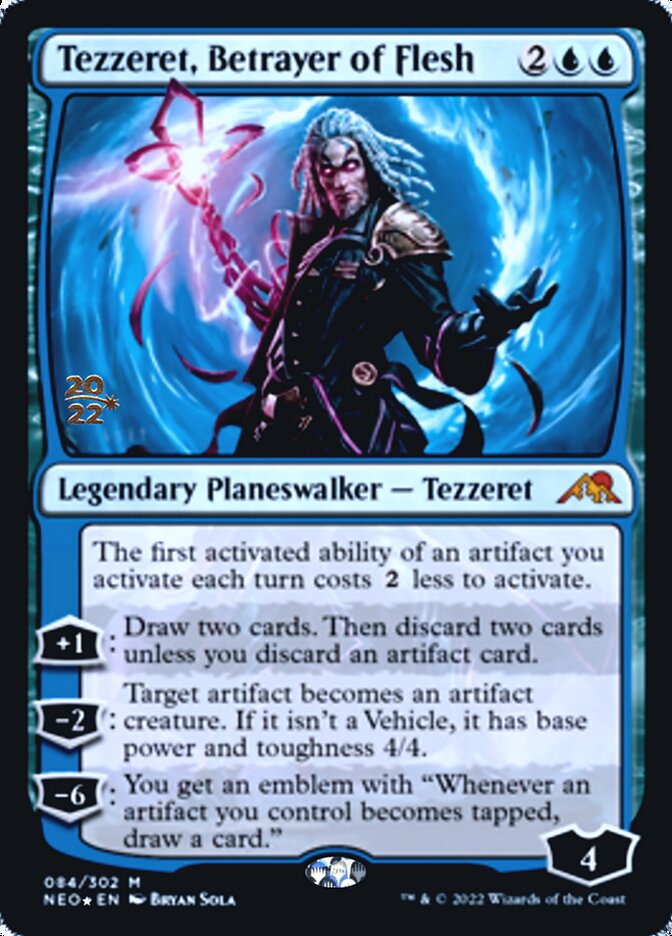 Tezzeret, Betrayer of Flesh [Kamigawa: Neon Dynasty Prerelease Promos] | Deep Dive Games St. Marys