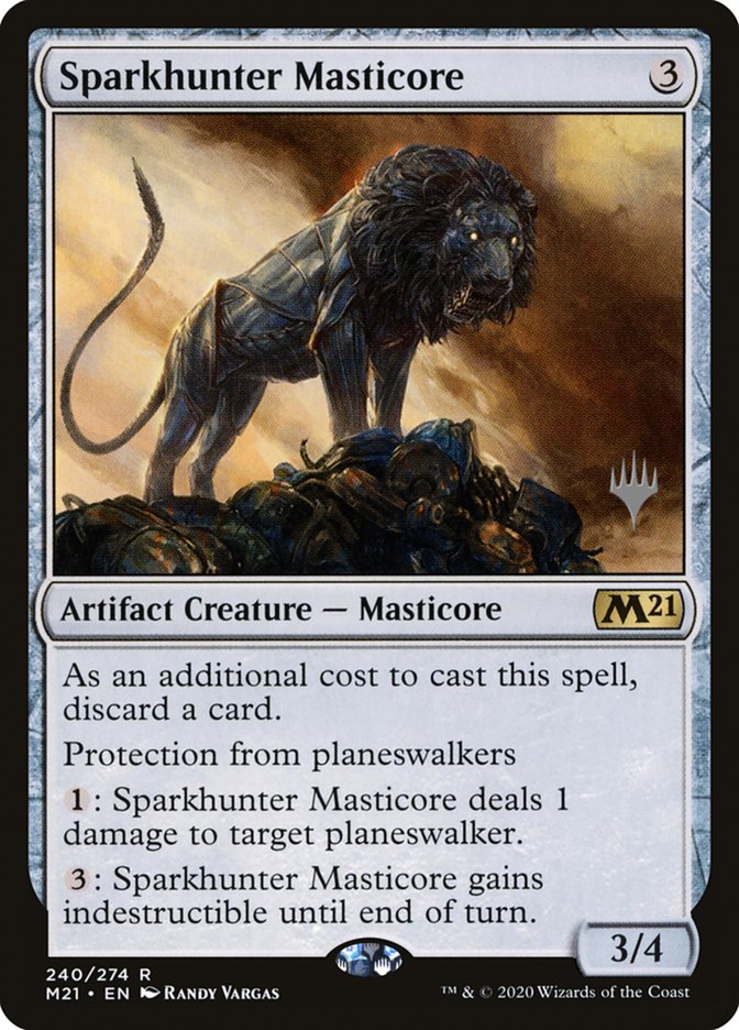 Sparkhunter Masticore (Promo Pack) [Core Set 2021 Promos] | Deep Dive Games St. Marys