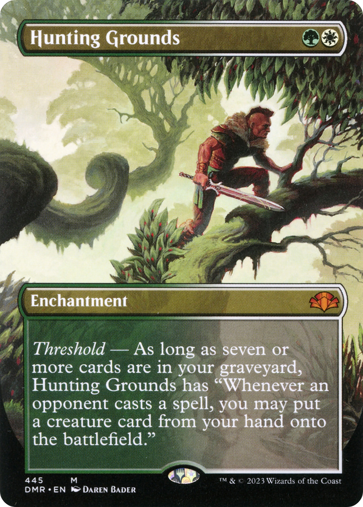 Hunting Grounds (Borderless Alternate Art) [Dominaria Remastered] | Deep Dive Games St. Marys