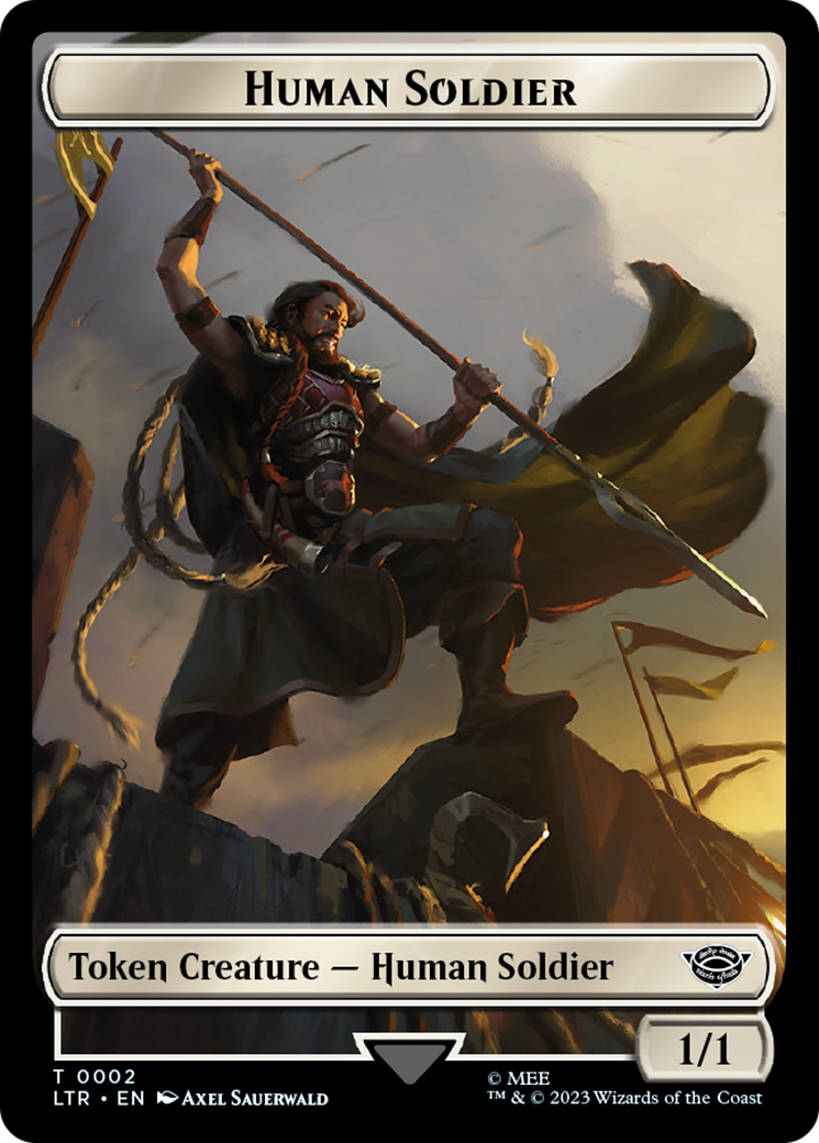 Food (11) // Human Soldier (02) Double-Sided Token [The Lord of the Rings: Tales of Middle-Earth Tokens] | Deep Dive Games St. Marys