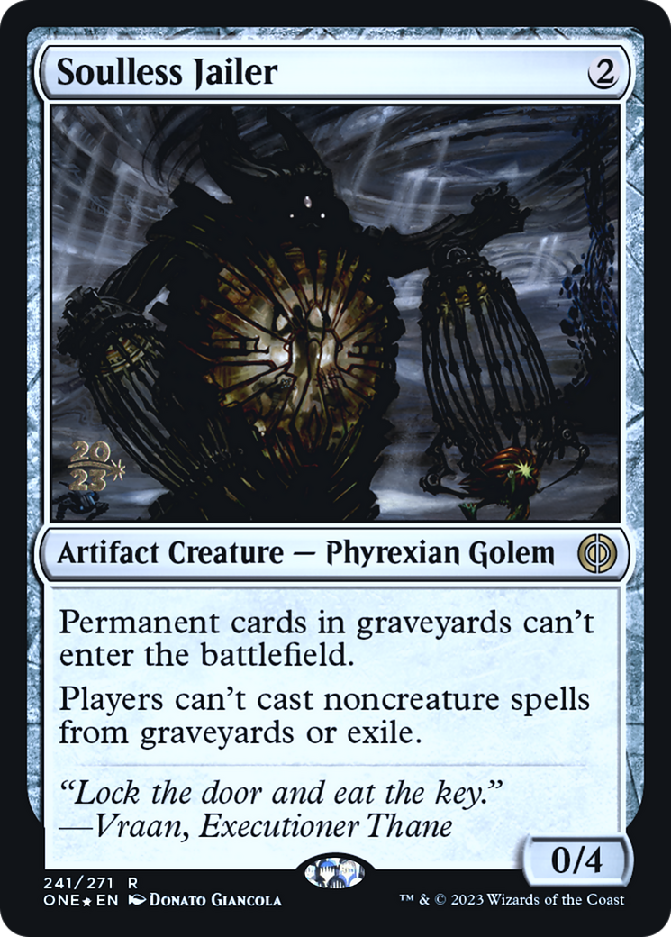 Soulless Jailer [Phyrexia: All Will Be One Prerelease Promos] | Deep Dive Games St. Marys