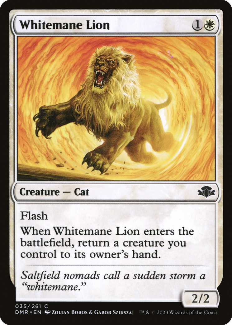 Whitemane Lion [Dominaria Remastered] | Deep Dive Games St. Marys