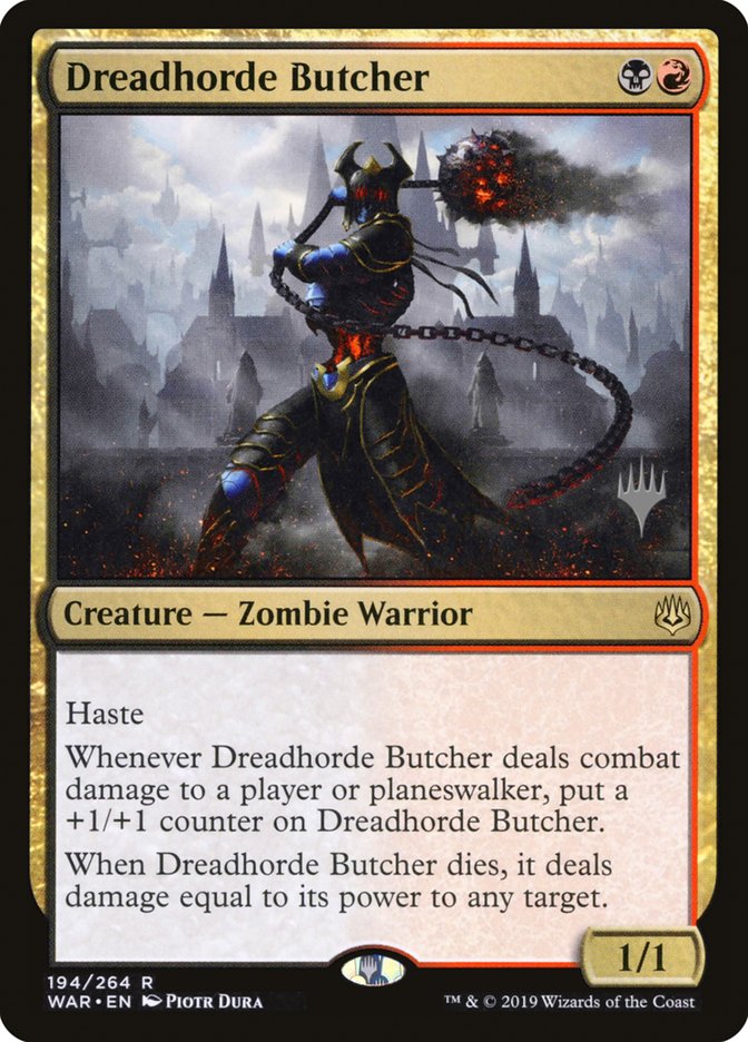 Dreadhorde Butcher (Promo Pack) [War of the Spark Promos] | Deep Dive Games St. Marys