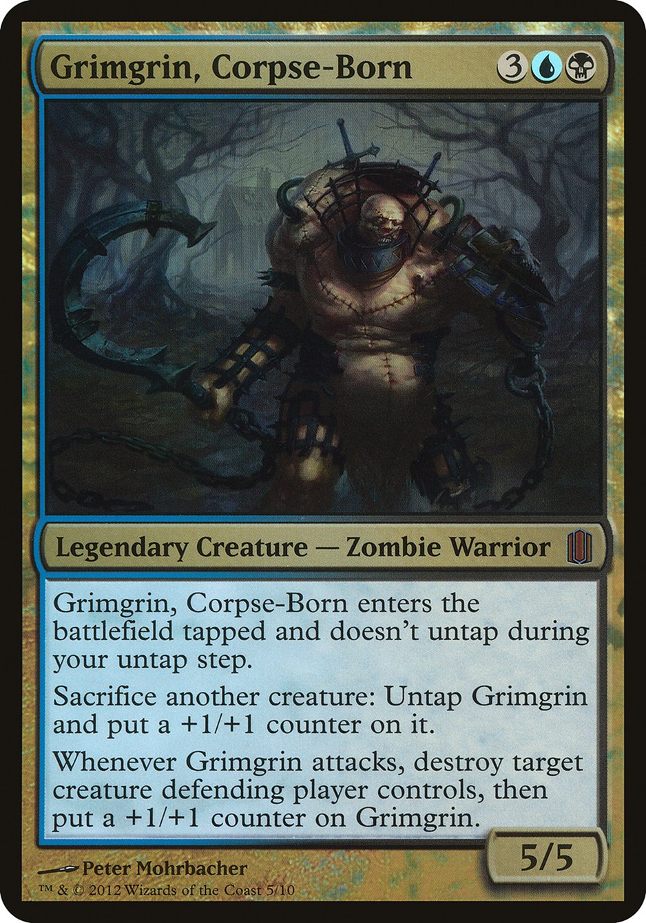 Grimgrin, Corpse-Born (Oversized) [Commander's Arsenal Oversized] | Deep Dive Games St. Marys