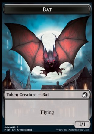 Bat Token [Innistrad: Midnight Hunt Tokens] | Deep Dive Games St. Marys