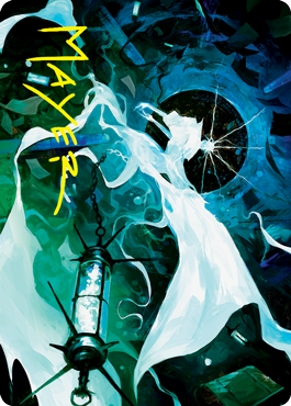 Thirst for Discovery Art Card (Gold-Stamped Signature) [Innistrad: Crimson Vow Art Series] | Deep Dive Games St. Marys