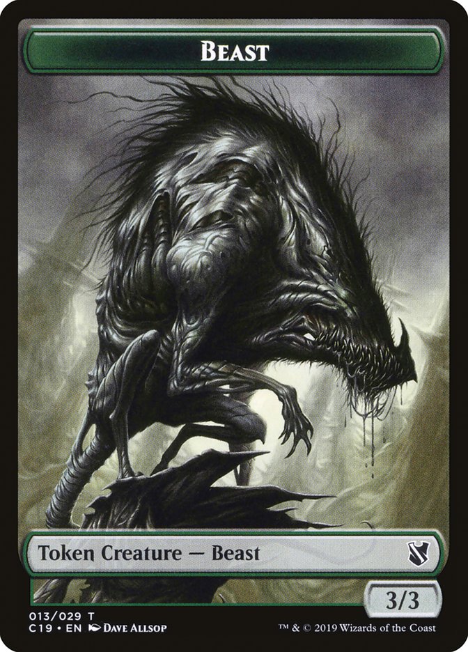 Beast Token (013/029) [Commander 2019 Tokens] | Deep Dive Games St. Marys