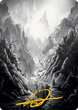 Mountain Art Card (Gold-Stamped Signature) [Innistrad: Midnight Hunt Art Series] | Deep Dive Games St. Marys