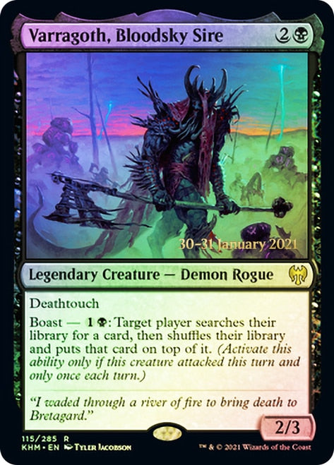 Varragoth, Bloodsky Sire [Kaldheim Prerelease Promos] | Deep Dive Games St. Marys