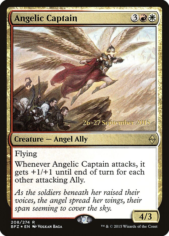 Angelic Captain [Battle for Zendikar Prerelease Promos] | Deep Dive Games St. Marys