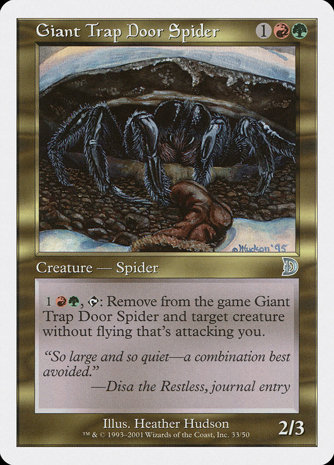 Giant Trap Door Spider [Deckmasters] | Deep Dive Games St. Marys