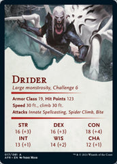 Drider Art Card [Dungeons & Dragons: Adventures in the Forgotten Realms Art Series] | Deep Dive Games St. Marys