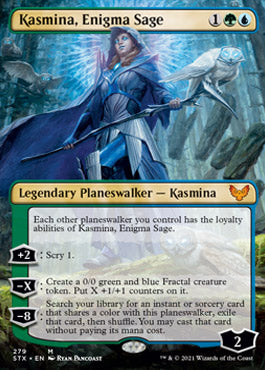 Kasmina, Enigma Sage (Borderless) [Strixhaven: School of Mages] | Deep Dive Games St. Marys